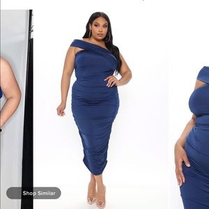 COPY - NEW FASHION NOVA ONE SHOULDER RUCHED DRESS